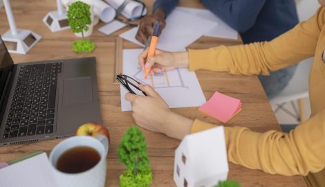 top-view-teamwork-project