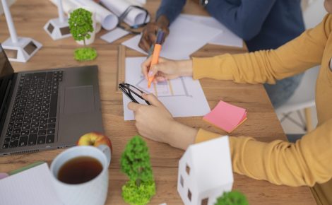 top-view-teamwork-project